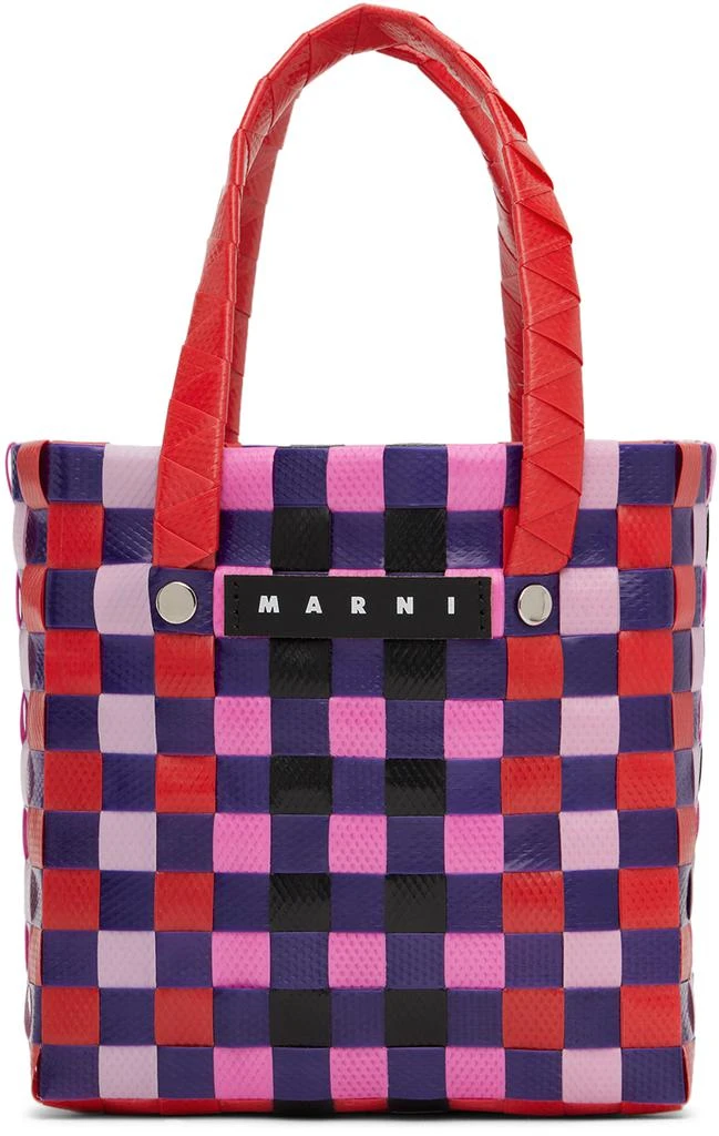 商品Marni|Kids Pink & Purple Micro Basket Tote,价格¥786,第1张图片