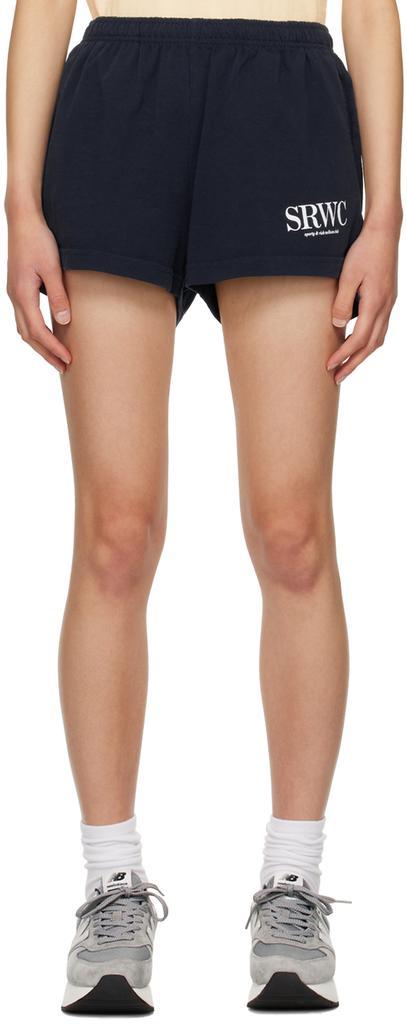 商品Sporty & Rich|Navy Cotton Shorts,价格¥624,第1张图片