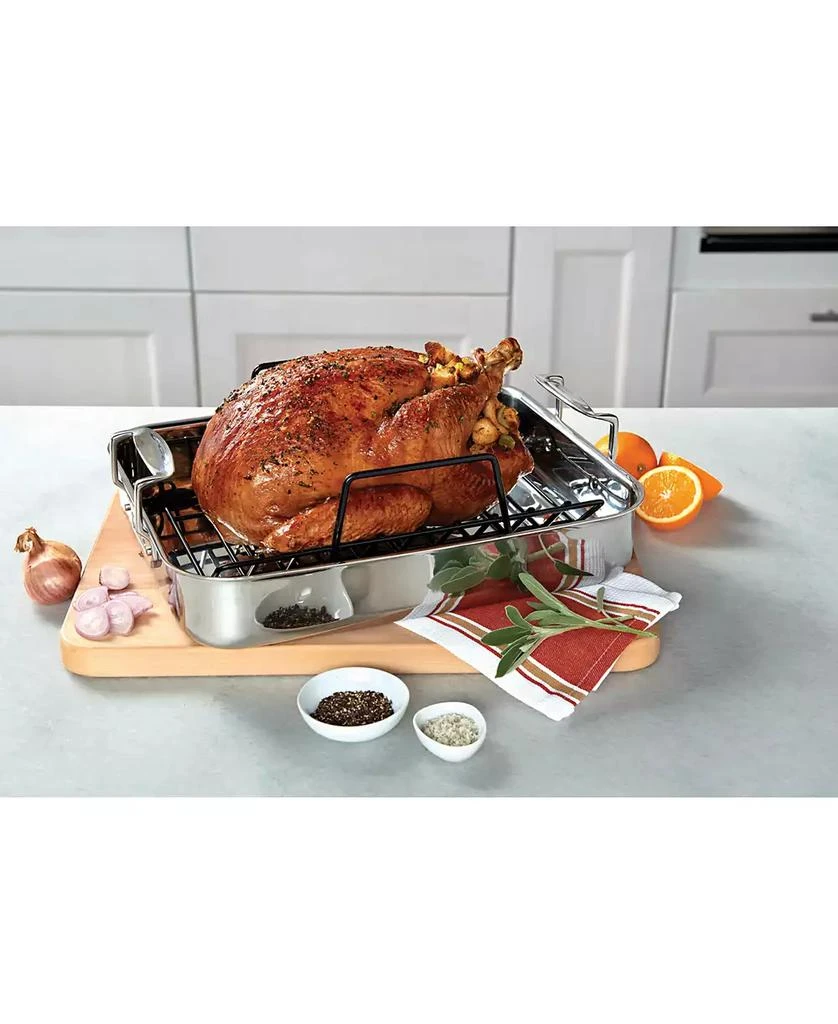 商品Viking|3-Ply Stainless Steel Roasting Pan with Nonstick Rack,价格¥1390,第1张图片