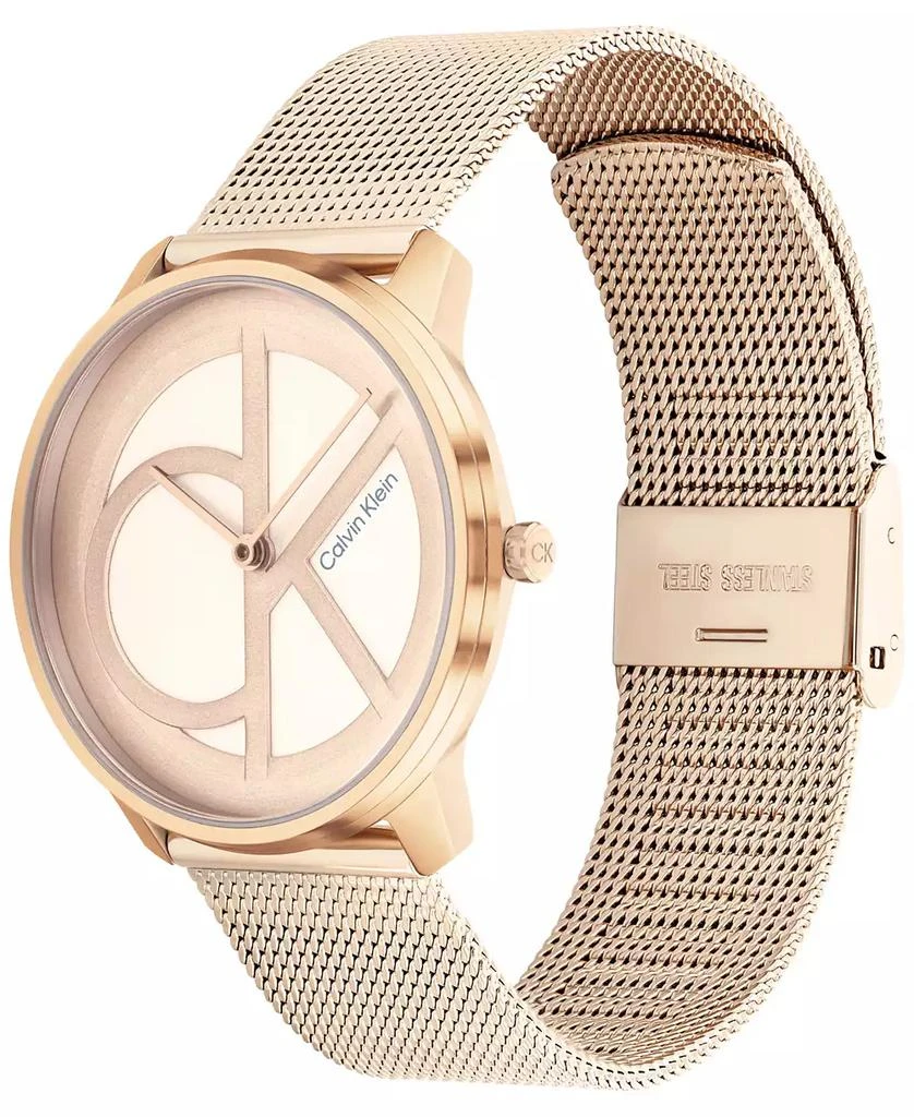 商品Calvin Klein|Carnation Gold-Tone Mesh Bracelet Watch 35mm,价格¥1198,第2张图片详细描述