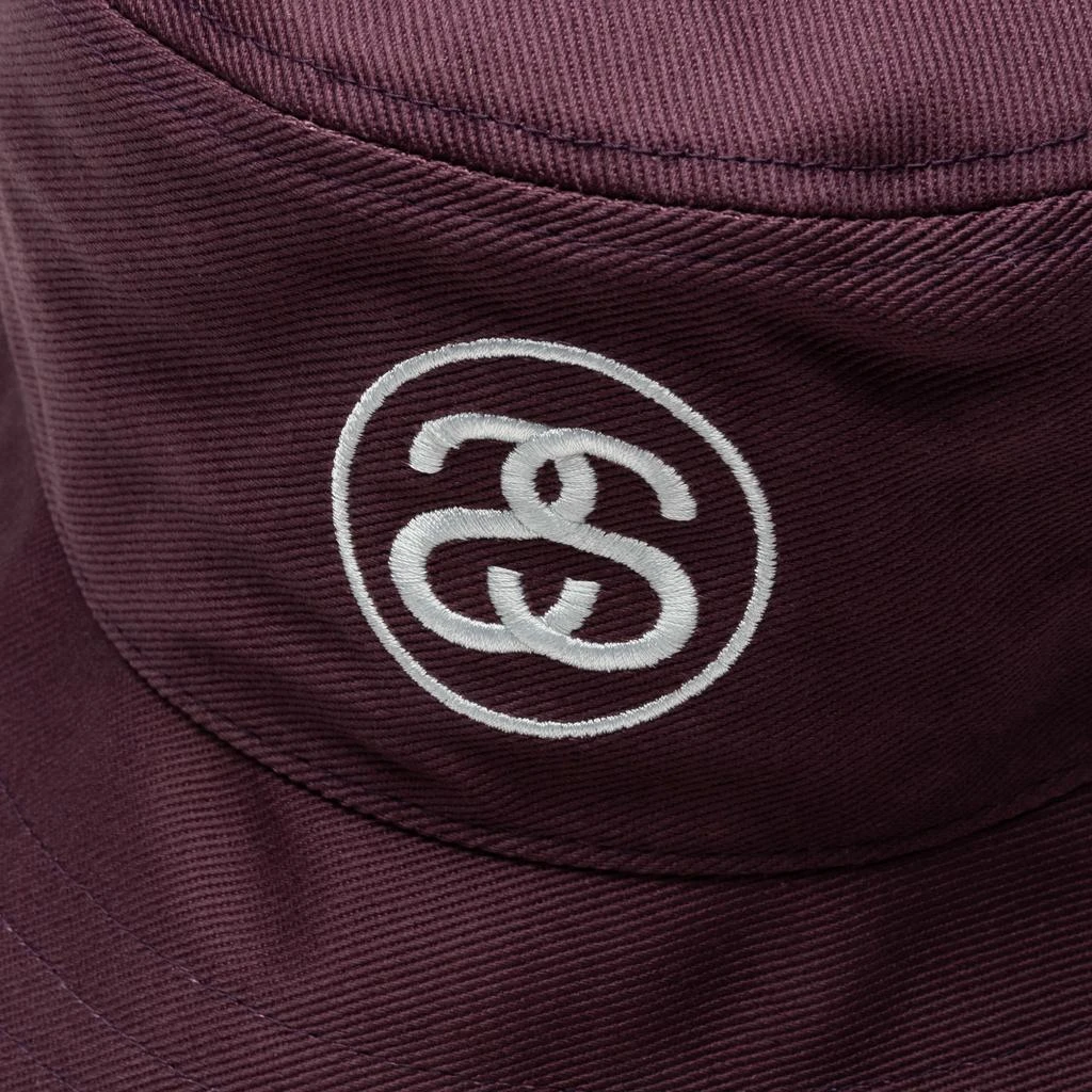 商品STUSSY|Stussy SS Link Deep Bucket Hat - Burgundy,价格¥340,第2张图片详细描述