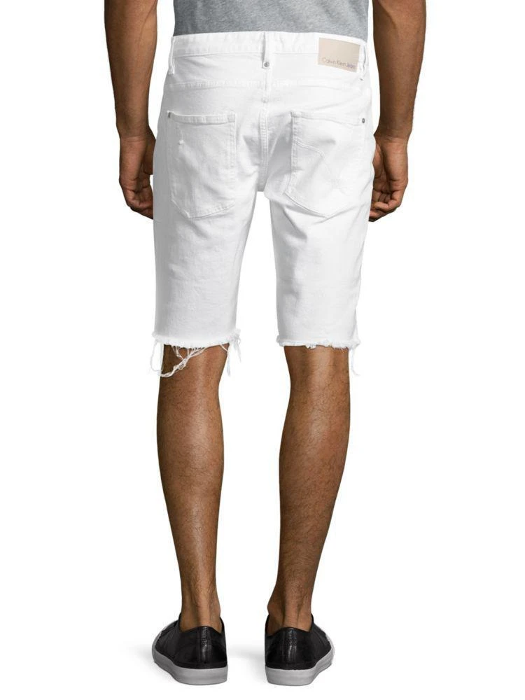 商品Calvin Klein|Distressed Cut-Off Denim Shorts,价格¥197,第2张图片详细描述