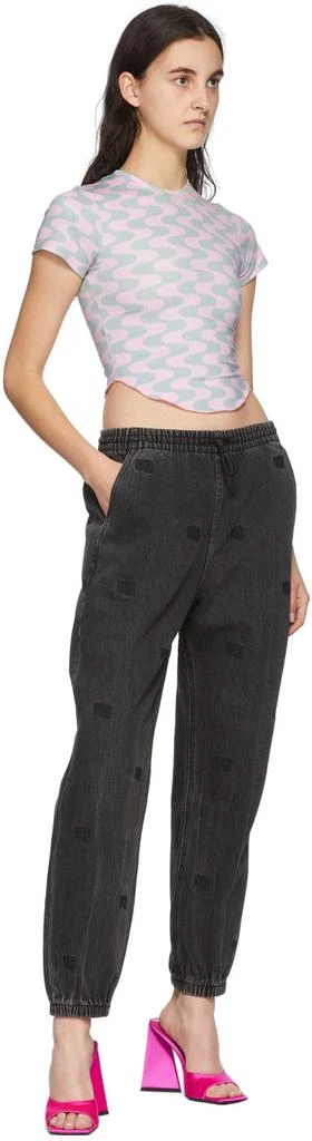 商品Alexander Wang|黑色徽标刺绣牛仔裤,价格¥4080,第4张图片详细描述