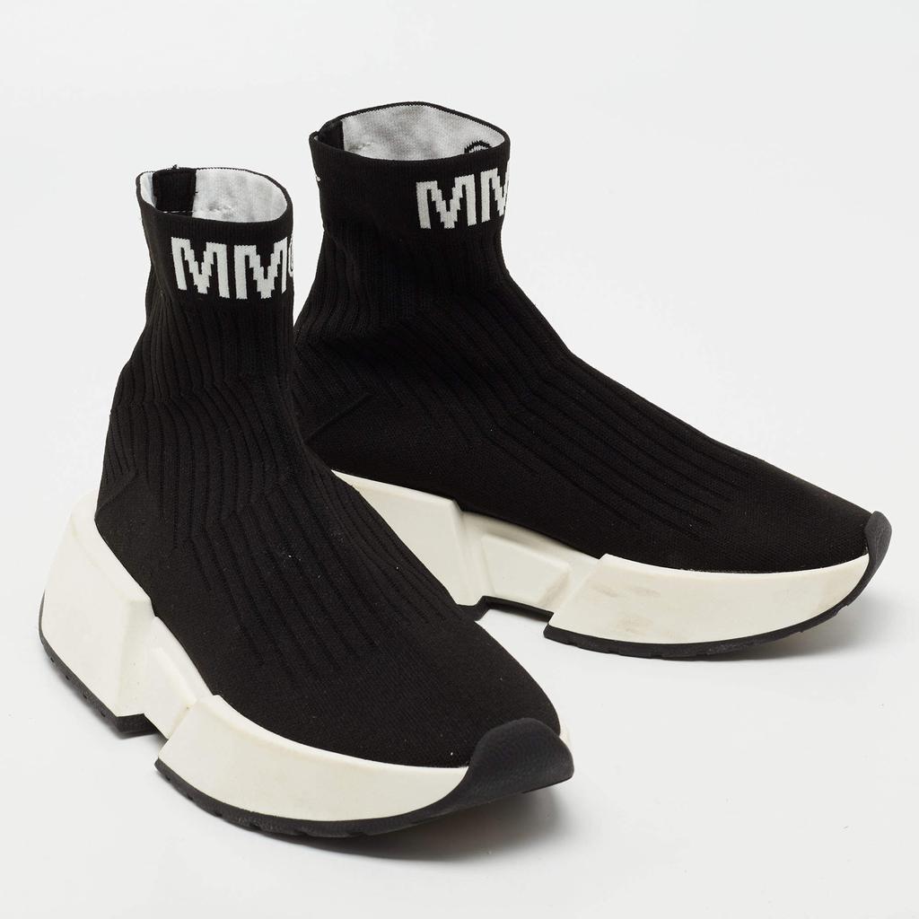 商品[二手商品] MAISON MARGIELA|Maison Martin Margiela Black Knit Fabric Sock High Top Sneakers Size 39,价格¥2047,第6张图片详细描述