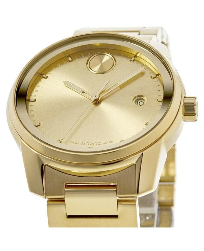 商品Movado|Movado Bold Verso Gold Dial Gold Steel Men's Watch 3600861,价格¥4592,第2张图片详细描述