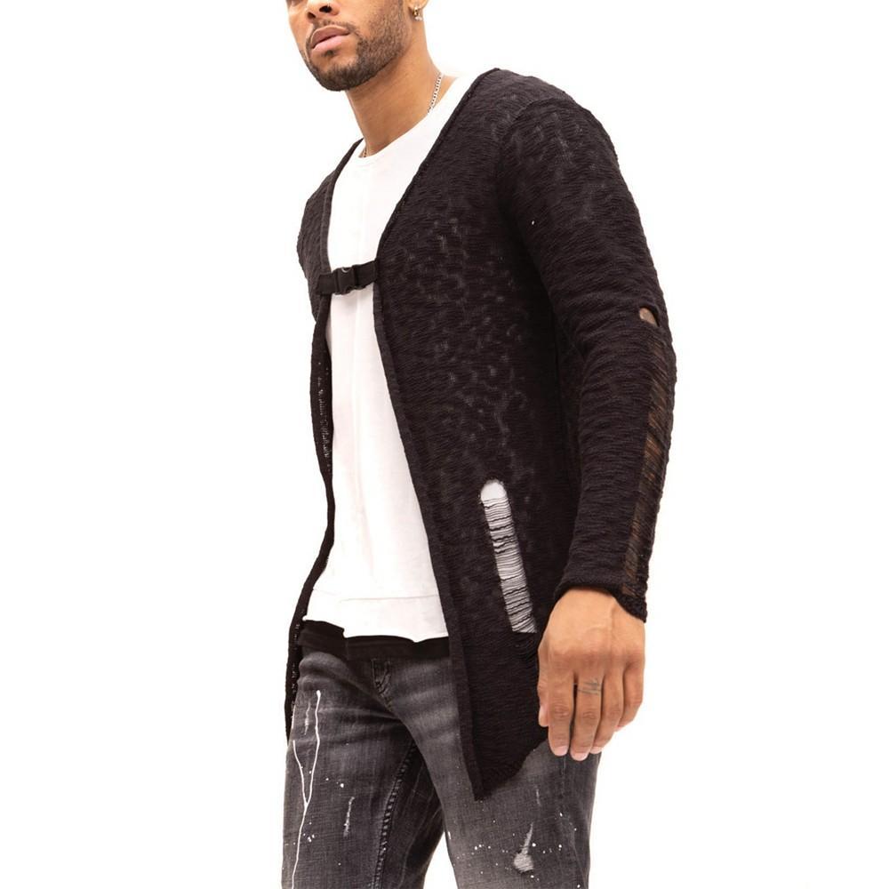 商品RON TOMSON|Men's Modern Buckled Long Cardigan Sweater,价格¥1098,第5张图片详细描述