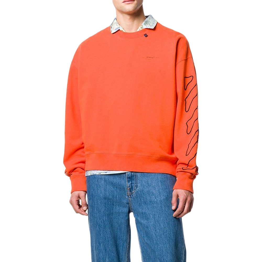 OFF WHITE 男士橙色卫衣 OMBA035F19E30011-1910商品第2张图片规格展示