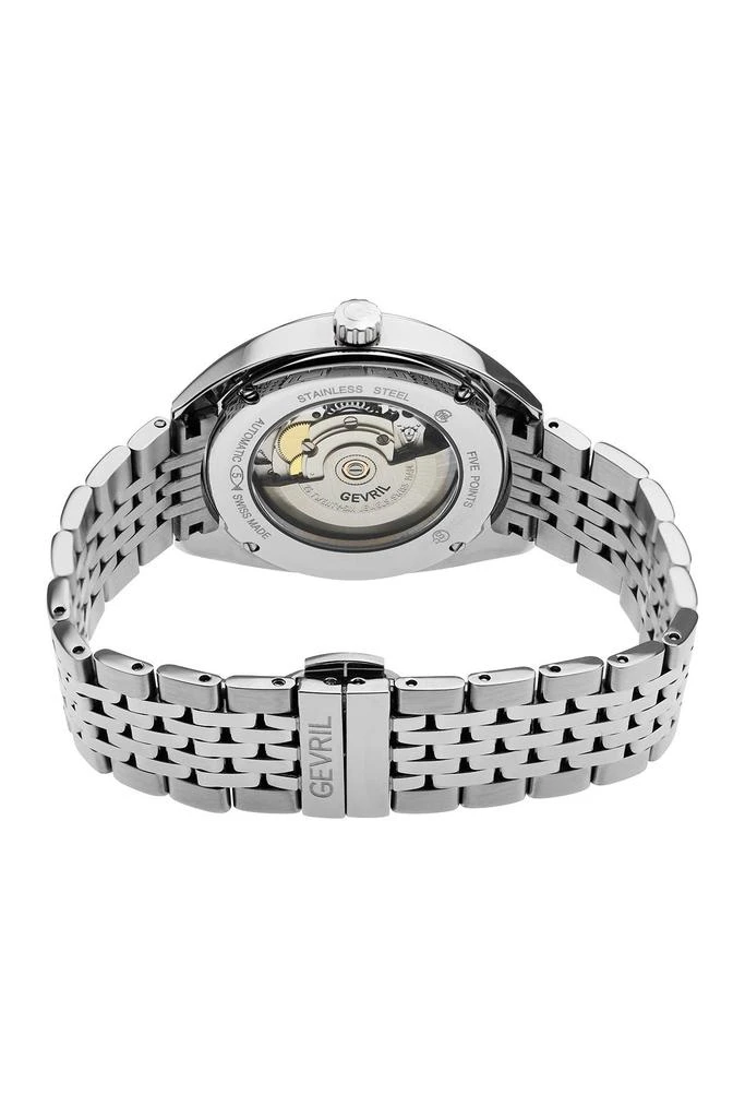 商品Gevril|Five Points Silver Dial Stainless Steel Bracelet Watch, 44.5 mm,价格¥5187,第2张图片详细描述