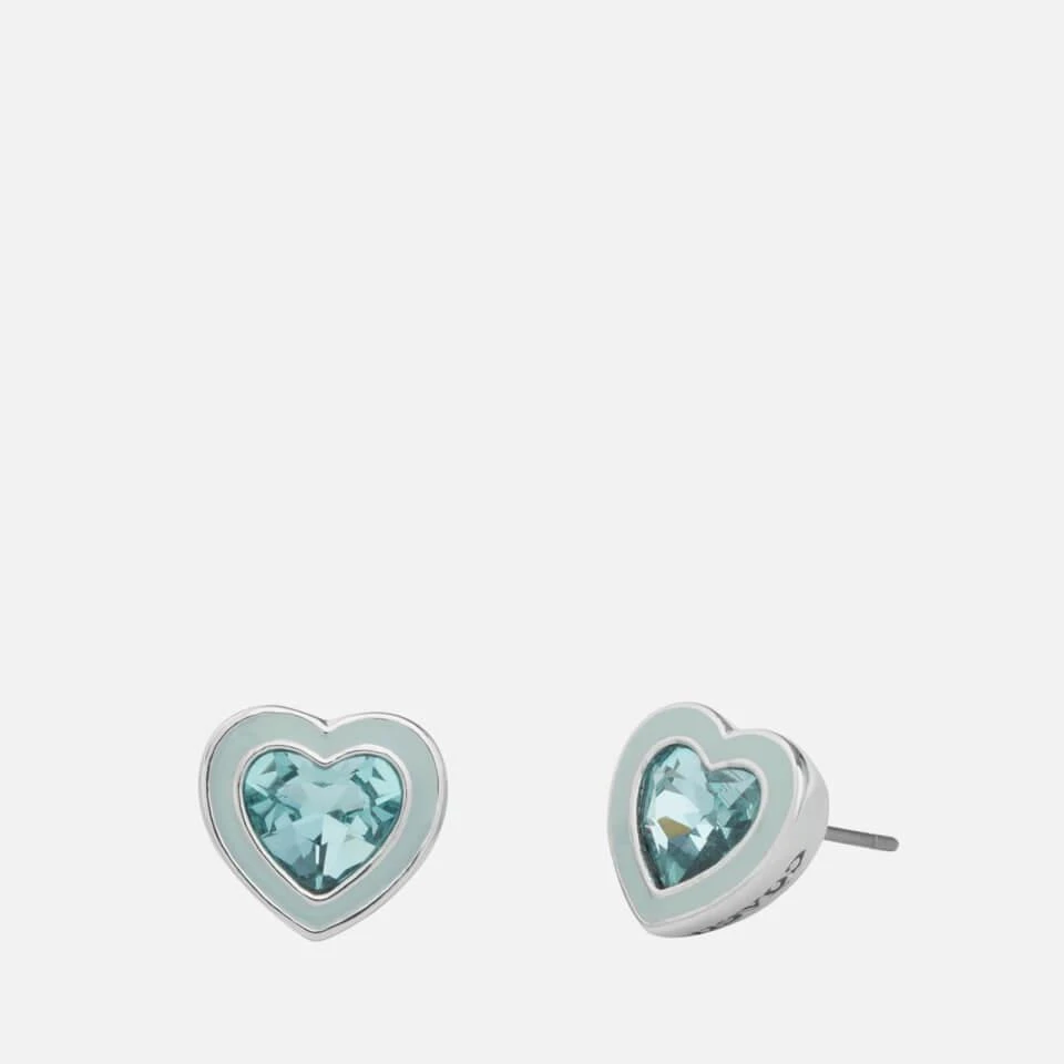 商品Coach|Coach Charming Crystals Silver-Plated Earrings,价格¥354,第3张图片详细描述