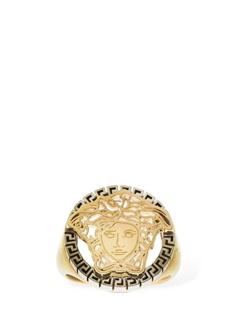 商品Versace|Medusa & Greek Motif Bicolor Thick Ring,价格¥2900,第1张图片