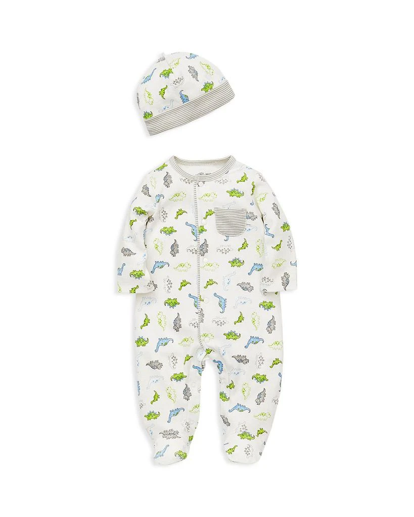 商品Little Me|Boys' Tiny Dinosaurs Footie & Cap Set - Baby ,价格¥112,第1张图片详细描述