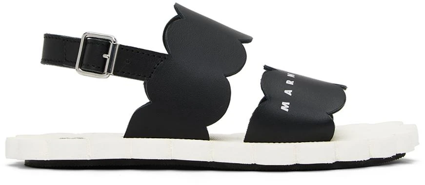 商品Marni|Kids Black Strap Flower Sandals,价格¥522,第1张图片