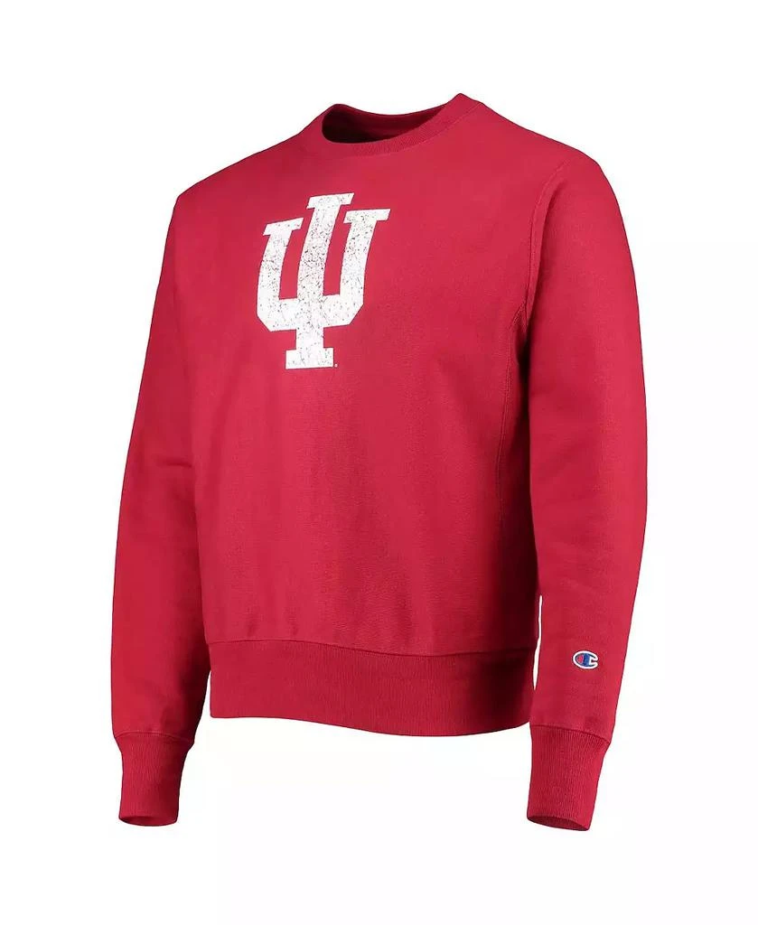 商品CHAMPION|Men's Crimson Indiana Hoosiers Vault Logo Reverse Weave Pullover Sweatshirt,价格¥419,第2张图片详细描述