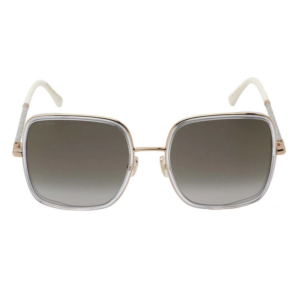 商品Jimmy Choo|Jimmy Choo Women's Sunglasses - Gold Crystal Square Plastic Frame | JAYLA/S 0LOJ,价格¥600,第2张图片详细描述