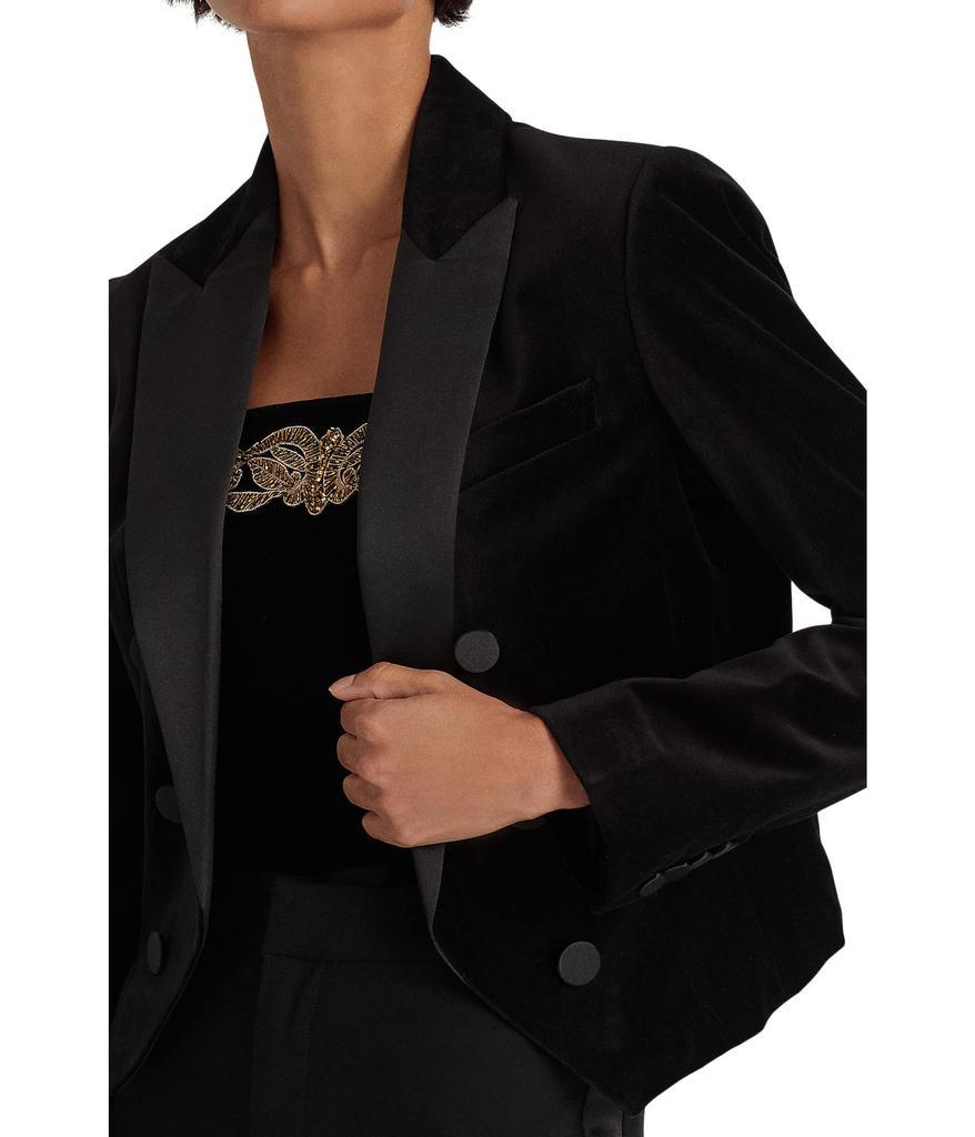 商品Ralph Lauren|Stretch Velvet Cropped Blazer,价格¥2575,第5张图片详细描述
