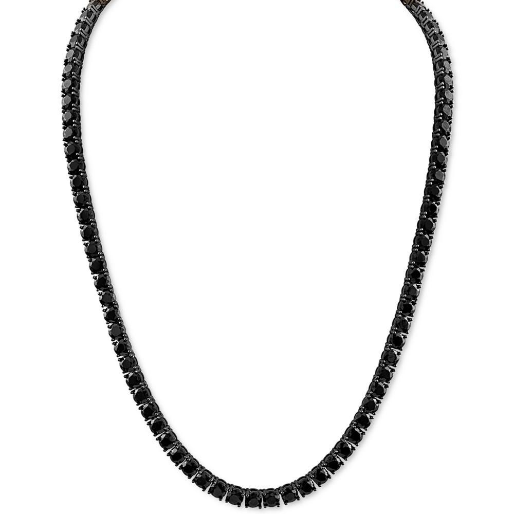 商品Esquire Men's Jewelry|Black Spinel 24" Tennis Necklace in Black Ruthenium-Plated Sterling Silver, Created for Macy's,价格¥5581,第1张图片
