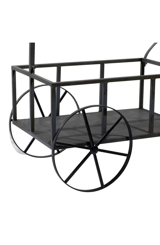 Black Metal Indoor & Outdoor Flower Cart Plant Stand 商品