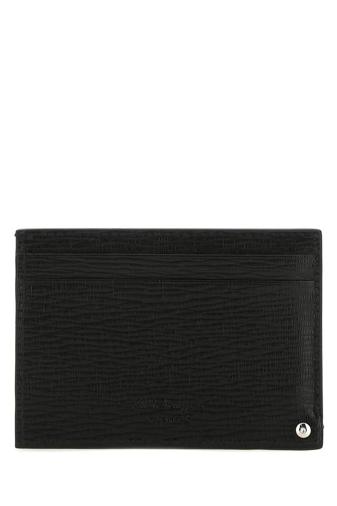 商品Salvatore Ferragamo|Black leather Gancini card holder,价格¥2934,第2张图片详细描述