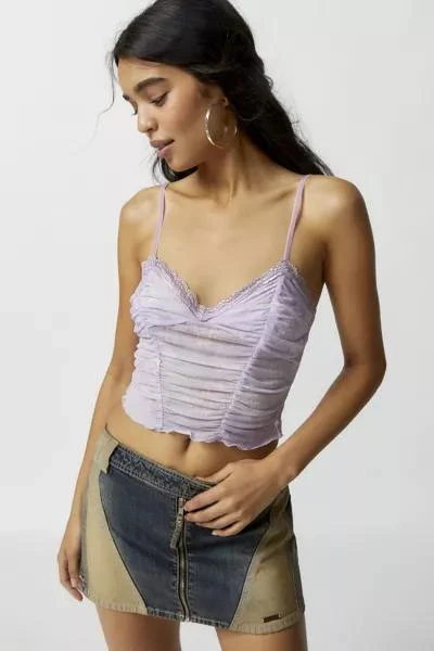 商品Out From Under|Out From Under Violet Mesh & Lace Cami,价格¥75,第2张图片详细描述