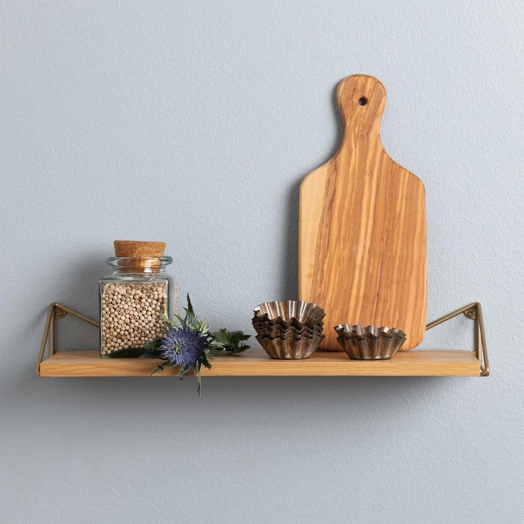 商品Maze Interior|Maze Interior Pythagoras XS Shelf & Brackets - Oak & Brass,价格¥430,第4张图片详细描述