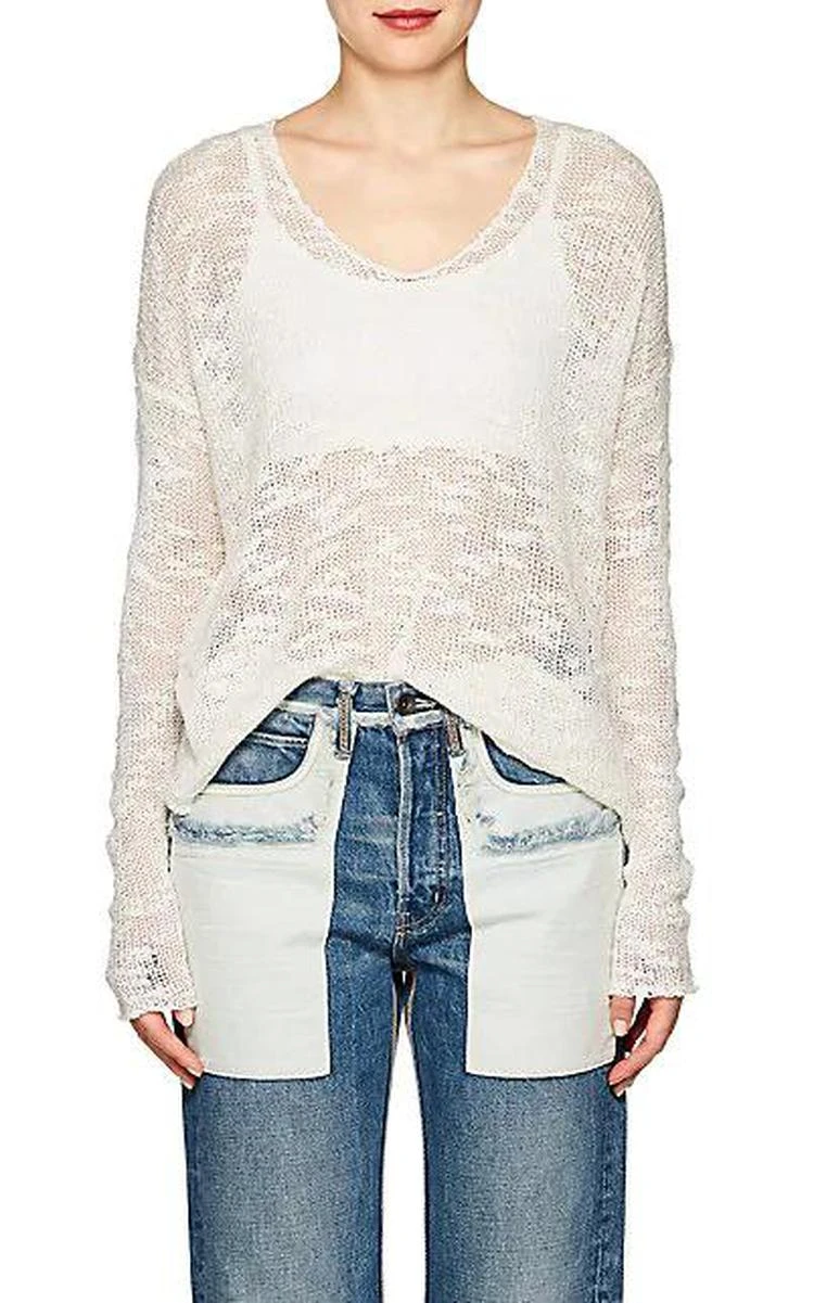 商品Helmut Lang|Irregular-Knit Silk Top,价格¥479,第1张图片