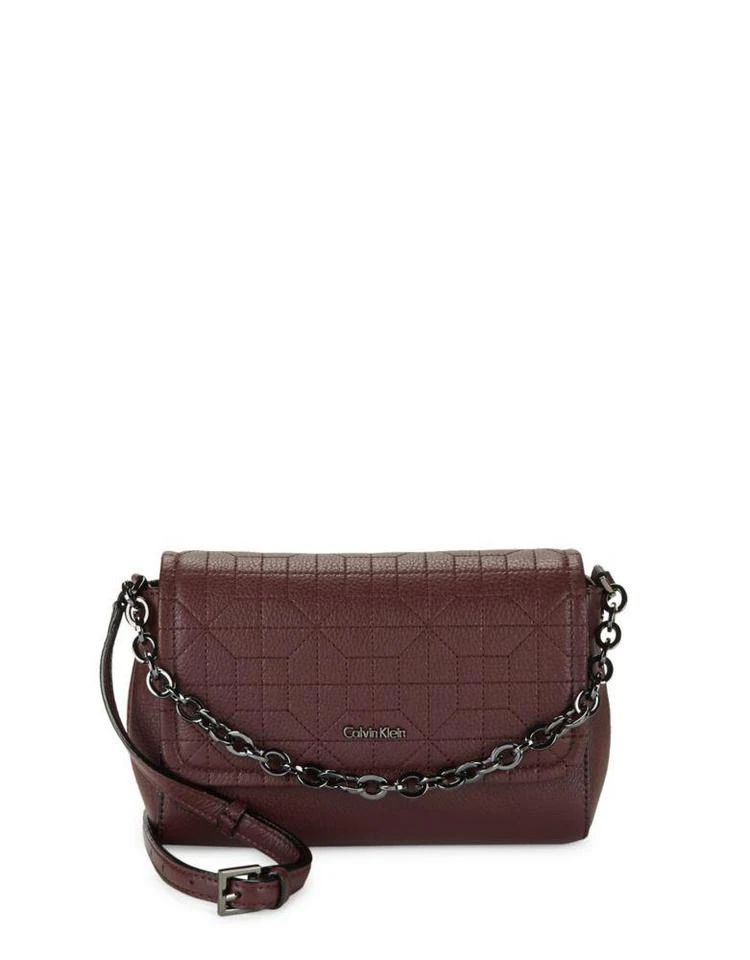 商品Calvin Klein|Quilted Leather Crossbody Purse,价格¥379,第2张图片详细描述