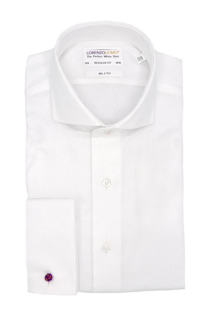 商品Lorenzo Uomo|Basketweave French Cuff Regular Fit Dress Shirt,价格¥376,第1张图片