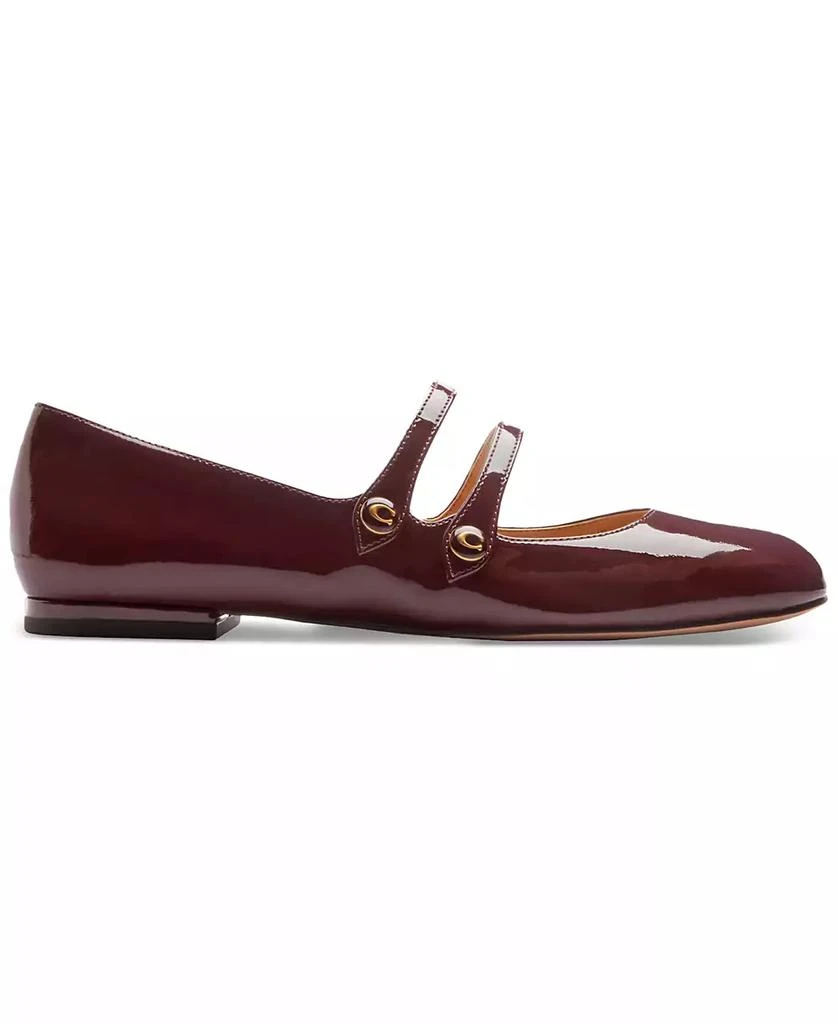商品Coach|Women's Winley Double Buckle Mary Jane Ballet Flats,价格¥524,第2张图片详细描述
