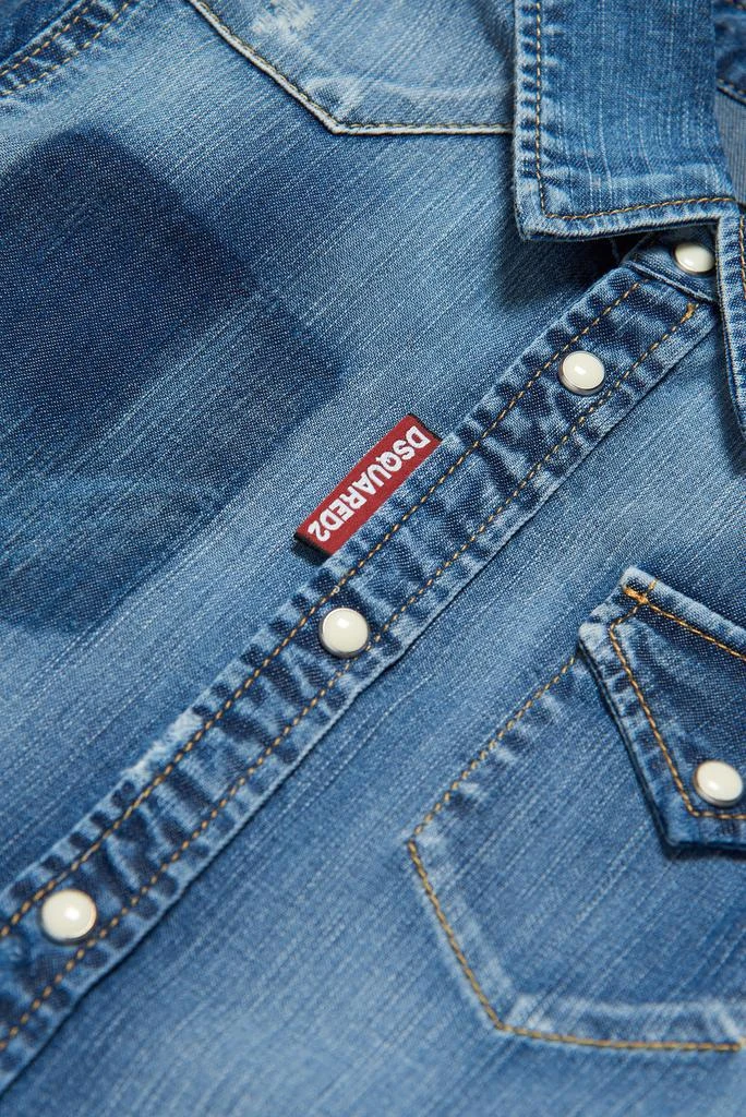 商品DSQUARED2|Dsquared2 Denim Shirt With Vintage Effect,价格¥1293,第3张图片详细描述