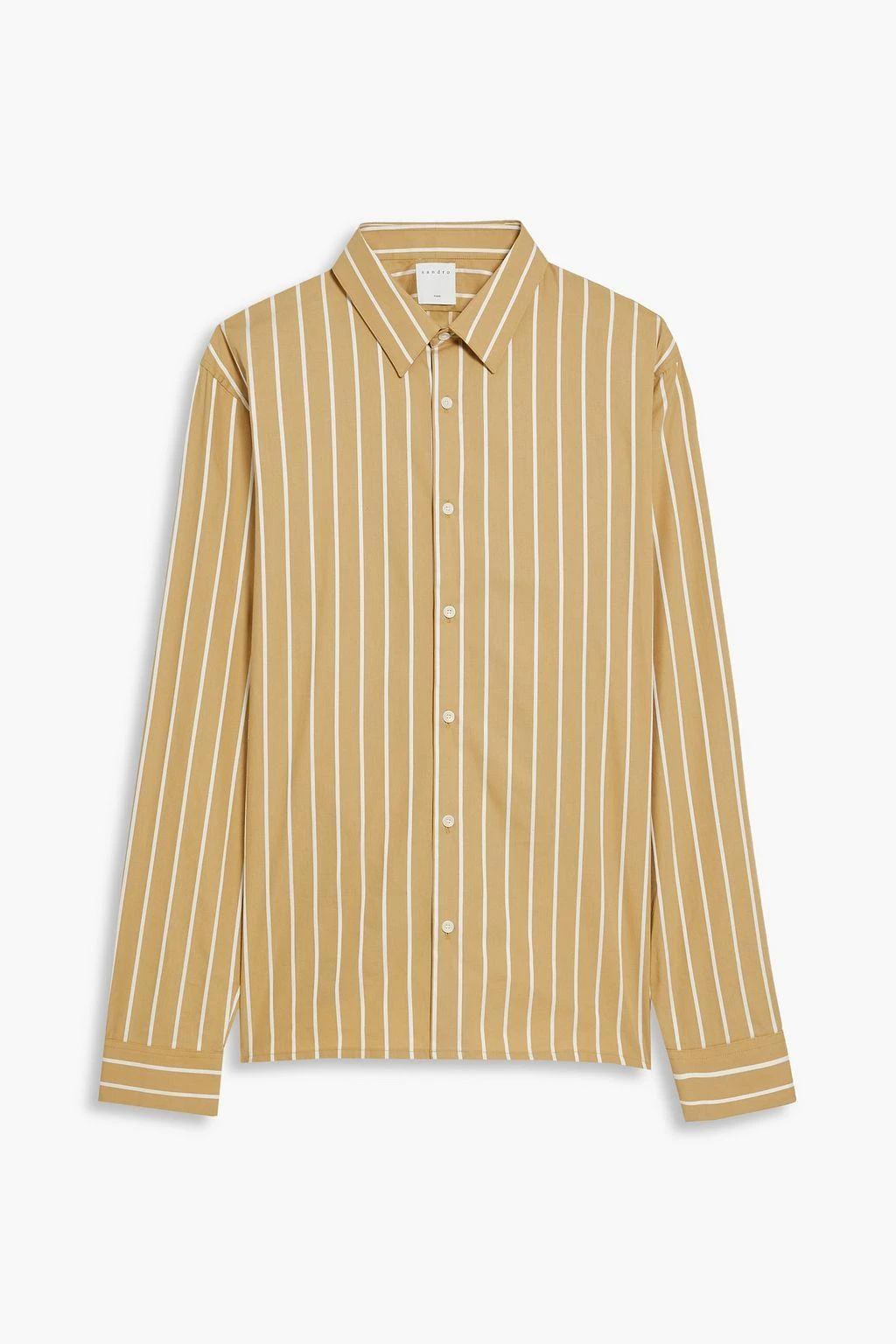 商品Sandro|Striped cotton-poplin shirt,价格¥385,第1张图片