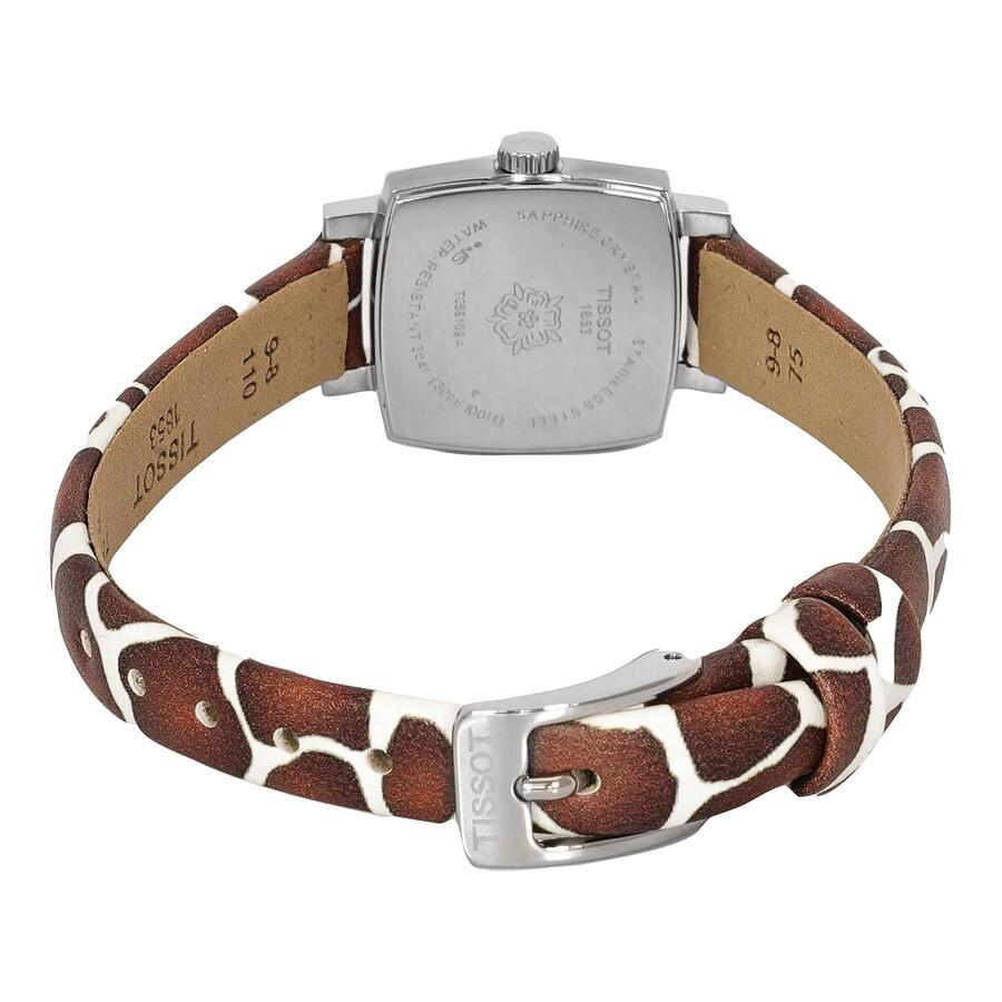 Lovely Giraffe Quartz Diamond Silver Dial Ladies Watch T058