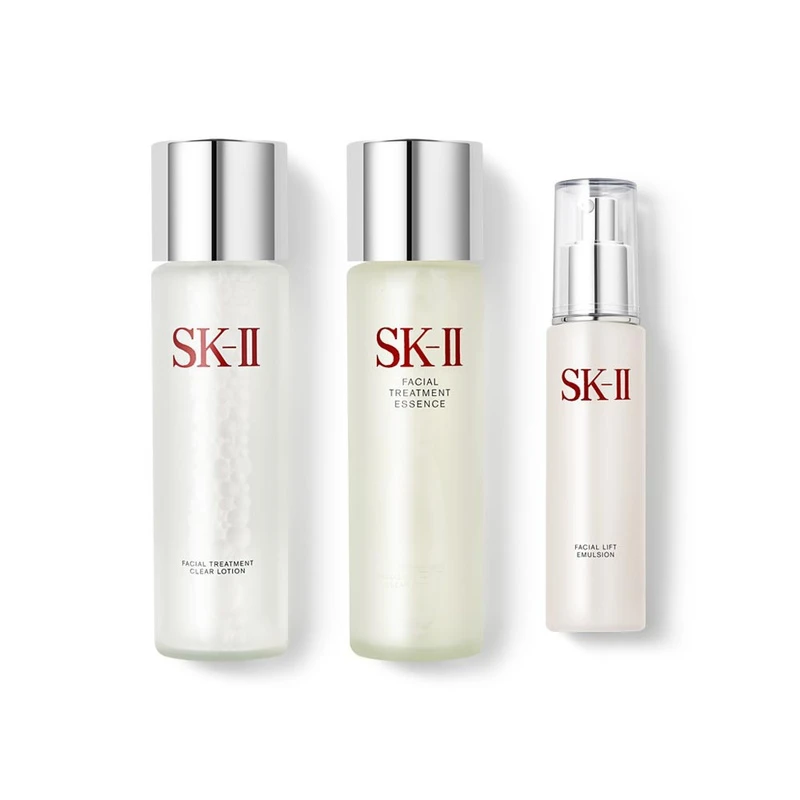 商品[国内直发] SK-II|SK-II 多方位护肤三件套装 神仙水230ml+清莹嫩肤露230ml+晶致美肤乳液100ml 深层水润养护 强韧柔嫩美肌,价格¥2454,第1张图片