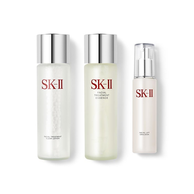 商品SK-II|SK-II 多方位护肤三件套装 神仙水230ml+清莹嫩肤露230ml+晶致美肤乳液100ml 深层水润养护 强韧柔嫩美肌,价格¥2403,第1张图片