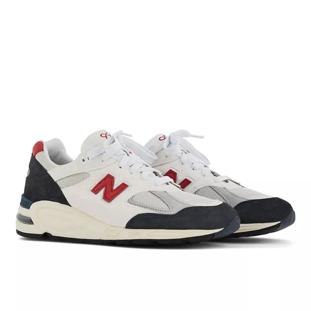 商品New Balance|男款 Teddy Santis联名 新百伦 990v2 美产休闲鞋 米白灰,价格¥1556,第2张图片详细描述