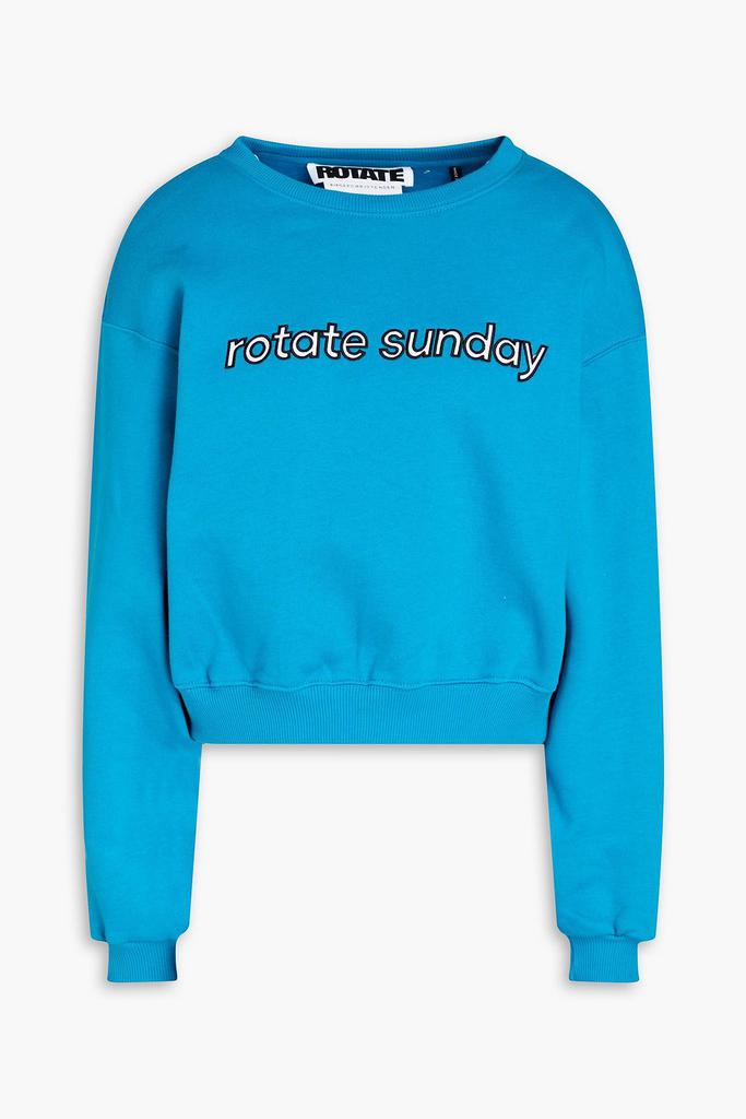 ROTATE BIRGER CHRISTENSEN | Cece embroidered cotton-fleece sweatshirt 435.82元 商品图片