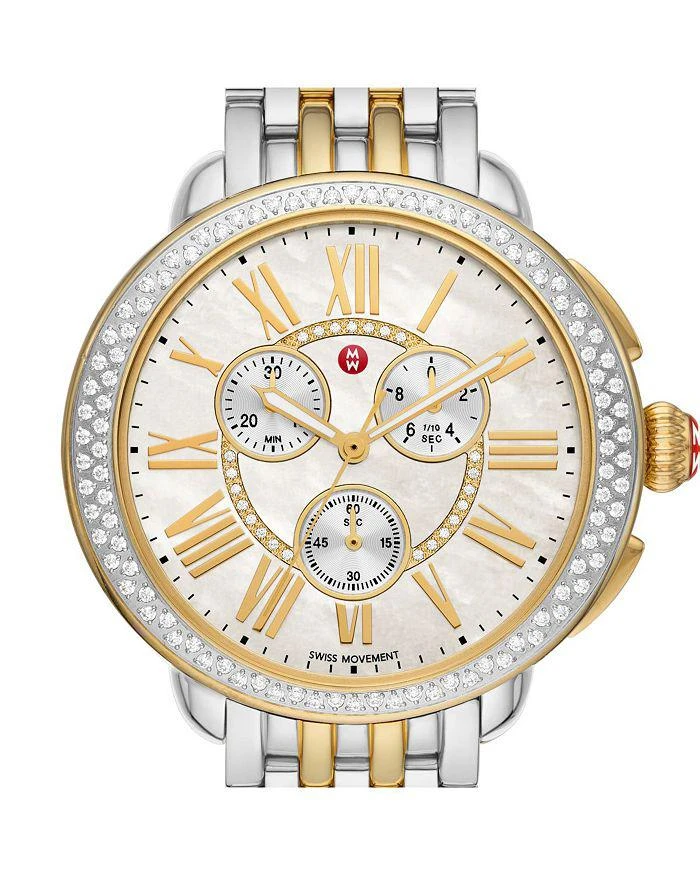 商品Michele|Serein Two Tone 18K Gold Plated Diamond Chronograph, 38mm,价格¥20169,第4张图片详细描述