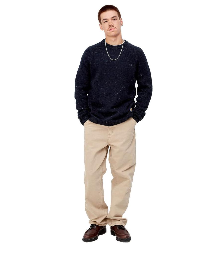 Carhartt Wip Anglistic Dark Navy Crewneck Jumper商品第2张图片规格展示