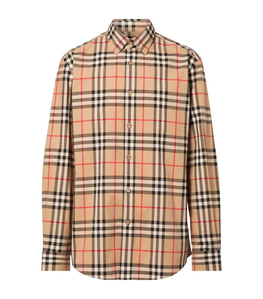 商品Burberry|Cotton Check Shirt,价格¥5357,第1张图片