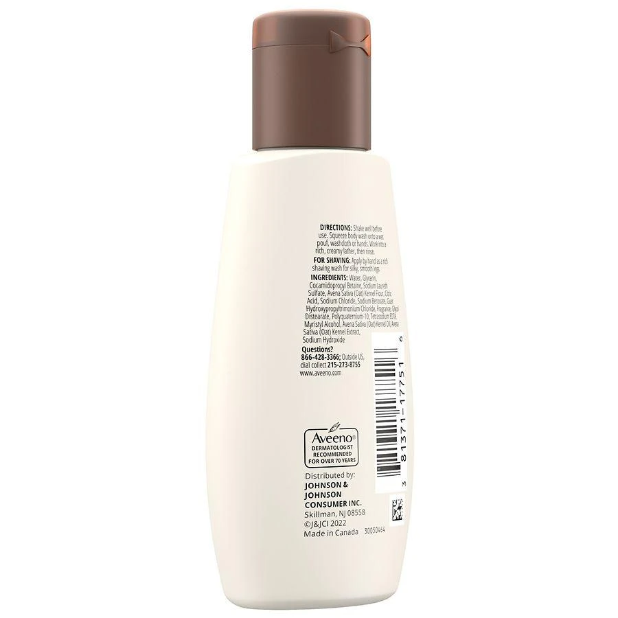 商品Aveeno|Daily Moisturizing Dry Skin Body Wash, Prebiotic Oat, Travel Size,价格¥28,第2张图片详细描述