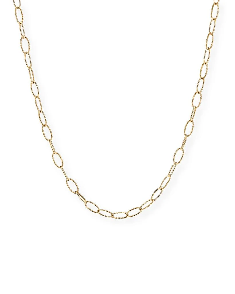 商品David Yurman|Elongated Oval Link Necklace in 18K Gold, 6mm, 18"L,价格¥20856,第1张图片
