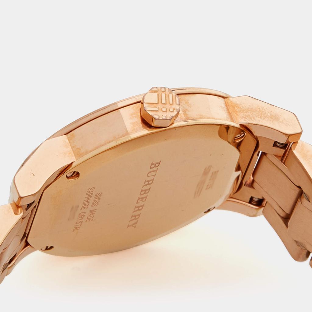 Burberry Champagne Rose Gold Plated Stainless Steel The City BU9135 Women's Wristwatch 34 mm商品第6张图片规格展示
