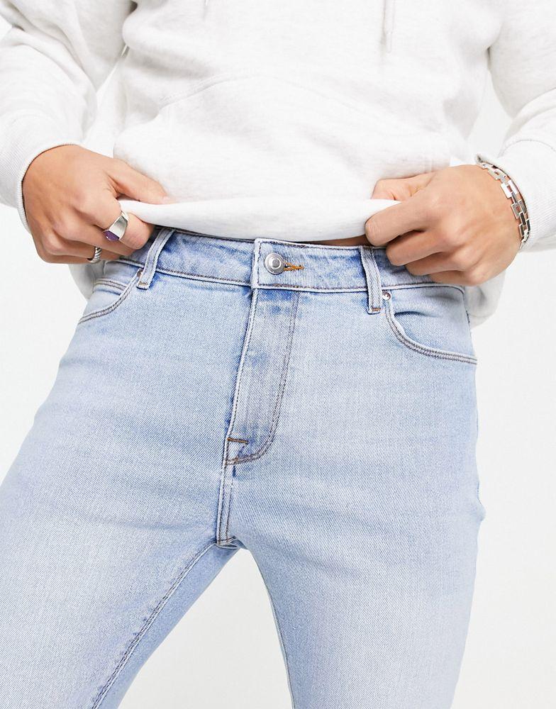 ASOS DESIGN power stretch jeans in light wash blue商品第3张图片规格展示