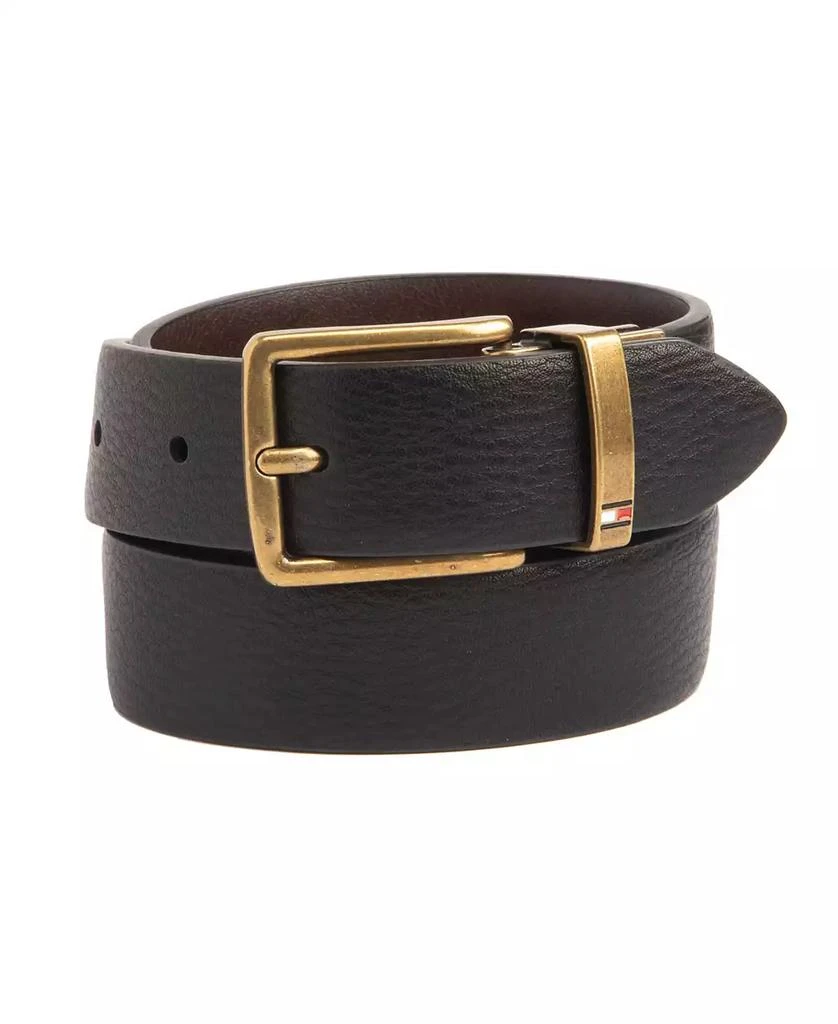 商品Tommy Hilfiger|Big Boys Navy Blue and Brown Reversible Stretch Belt,价格¥170,第2张图片详细描述