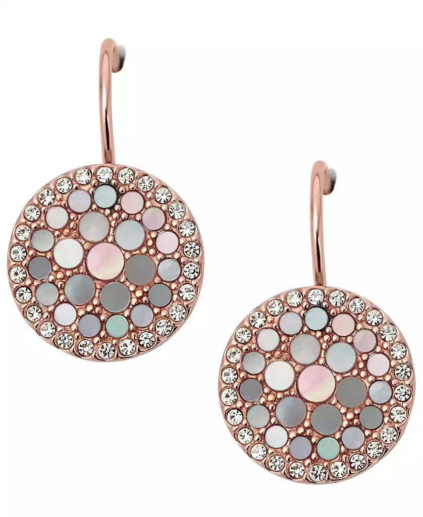 商品Fossil|Val Mosaic Mother of Pearl Disc Drop Earring,价格¥451,第1张图片