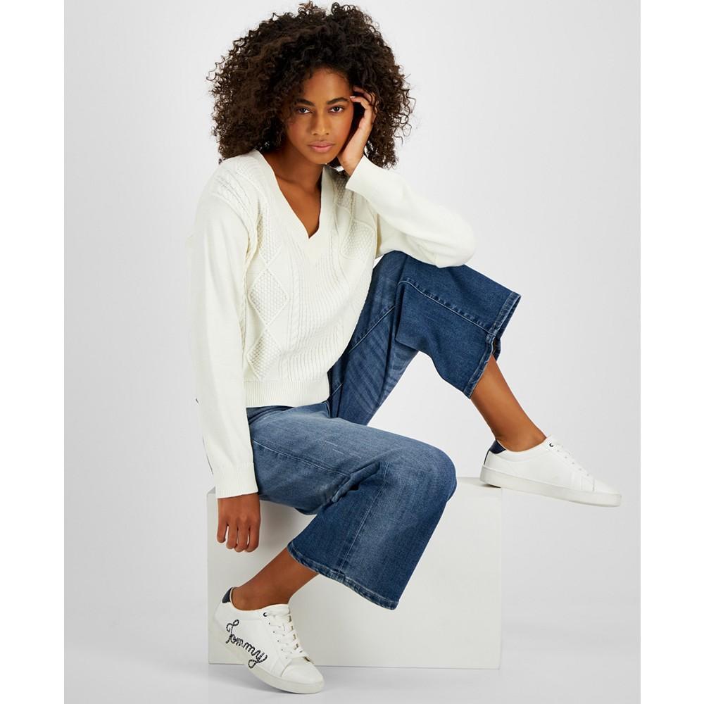 商品Tommy Jeans|Women's Cable-Knit Sweater,价格¥360,第5张图片详细描述