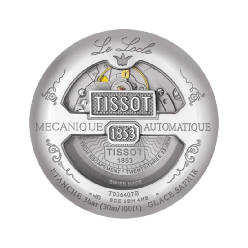 天梭TISSOT力洛克商务日历精钢带机械男表T006.407.11.053.00 商品