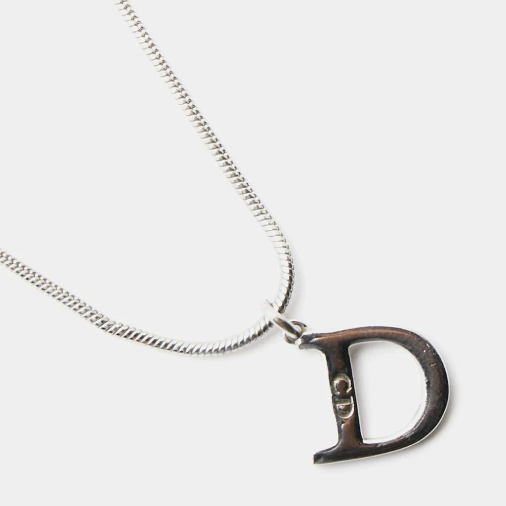 商品[二手商品] Dior|Dior CD Silver Tone Metal Pendant Necklace,价格¥1014,第5张图片详细描述