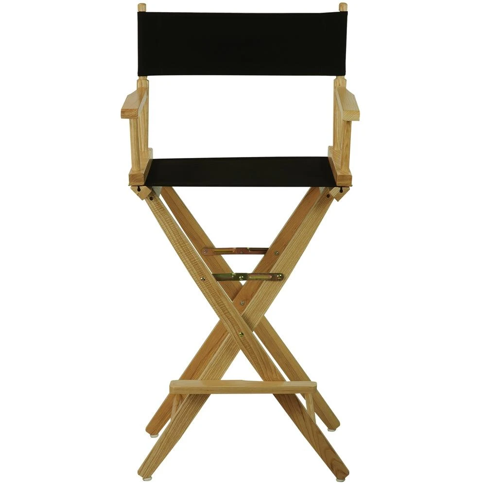商品American Trails|Extra-Wide Premium 30"  Directors Chair Natural Frame W/Black Color Cover,价格¥1122,第1张图片