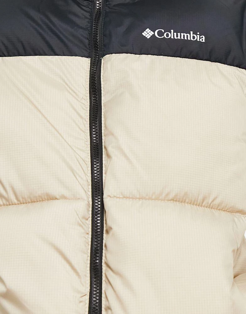 商品Columbia|Columbia Puffect hooded puffer jacket in stone,价格¥636,第3张图片详细描述