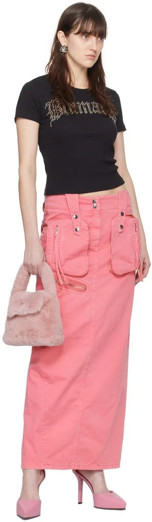 商品BLUMARINE|Pink Rhinestone 'B' Monogram Pin Bag,价格¥2580,第4张图片详细描述